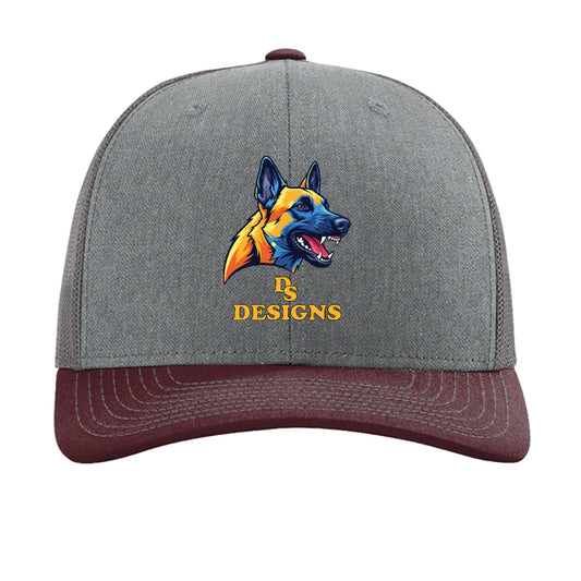 Heather Grey/ Charcoal/ Maroon - FRONT